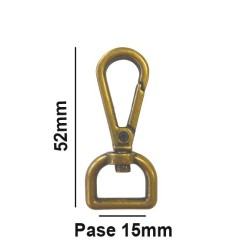 MOSQUETON BOLSO ZAMACK 7200/15mm