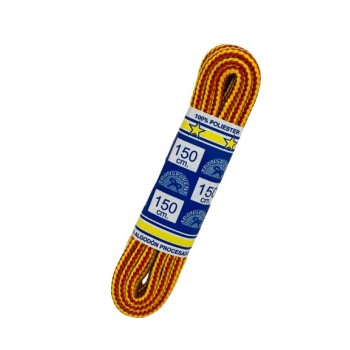 CORDONES TRANSPARENT GRUESO 168/150CM. ROJO/AMARILLO