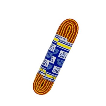 CORDONES TRANSPARENT GRUESO 168/180CM ROJO/AMARILLO