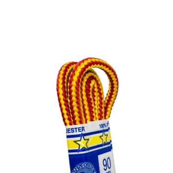 CORDONES TRANSPARENT GRUESO 168/180CM ROJO/AMARILLO