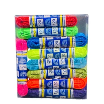 CORDONES TRANSPARENT PLANO/120  SURTIDOS (18PARES)
