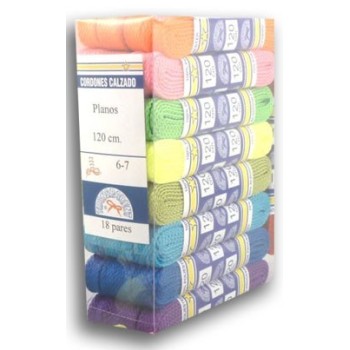 CORDONES TRANSPARENT PLANO/090  SURTIDOS (18PARES)