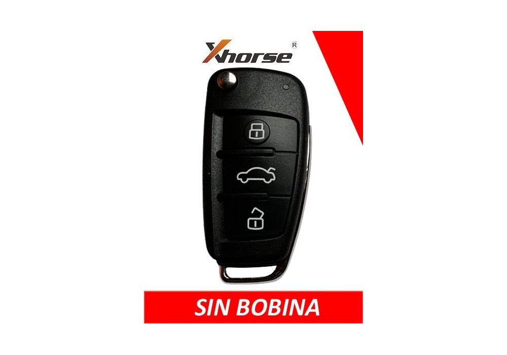 XH03RC - TELEMANDO PLEGABLE 3 BOTONES XHORSE TIPO AUDI SIN BOBINA