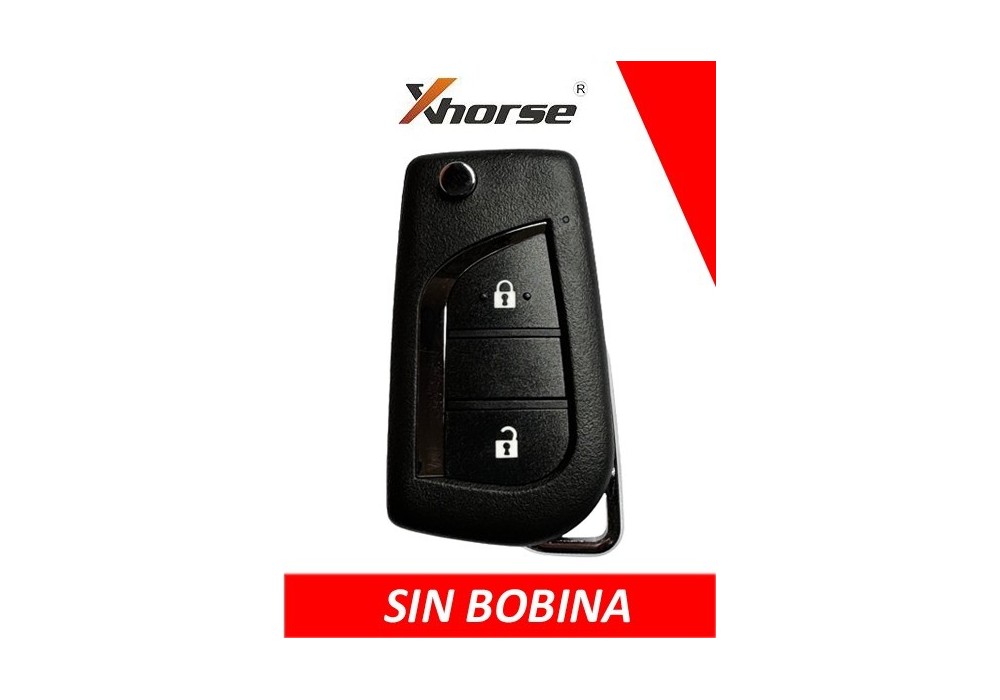 XH05RC - TELEMANDO PLEGABLE 2 BOTONES XHORSE TIPO TOYOTA SIN BOBINA