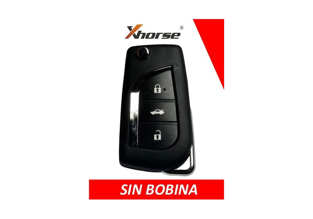 XH06RC - TELEMANDO PLEGABLE 3 BOTONES XHORSE TIPO TOYOTA SIN BOBINA
