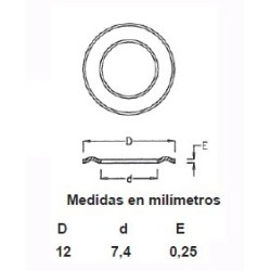 ARANDELAS LATON OLLADO 115/25 (1000)