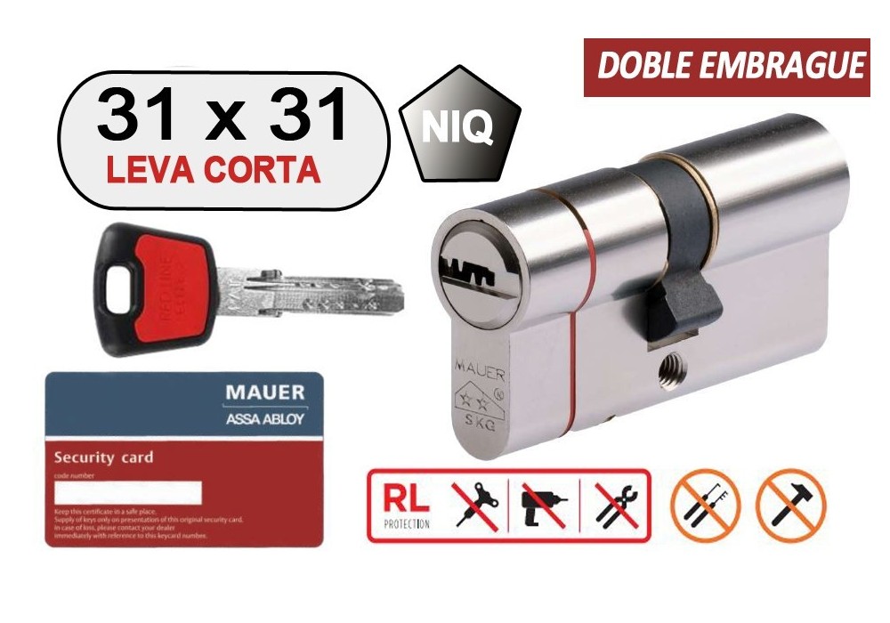 MAUER CILINDRO DOBLE EMBRAGUE ELITE 2 -RED LINE- 31X31 N LC