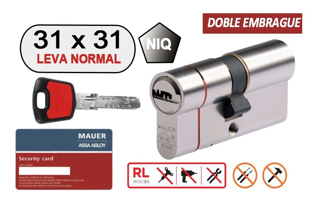 MAUER CILINDRO DOBLE EMBRAGUE ELITE 2 -RED LINE- 31X31 NIQ
