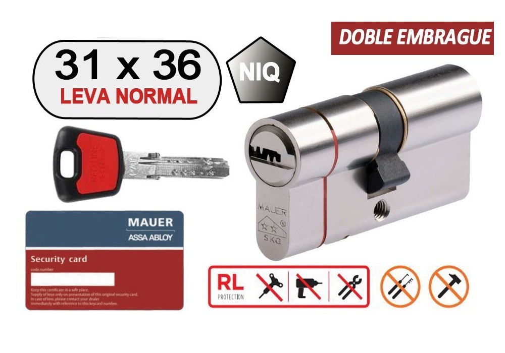 MAUER CILINDRO DOBLE EMBRAGUE ELITE 2 -RED LINE- 31X36 NIQ