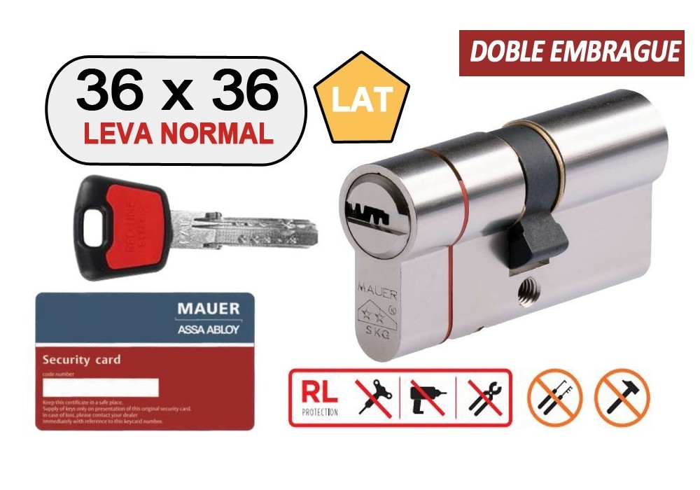 MAUER CILINDRO DOBLE EMBRAGUE ELITE 2 -RED LINE- 36X36 LAT