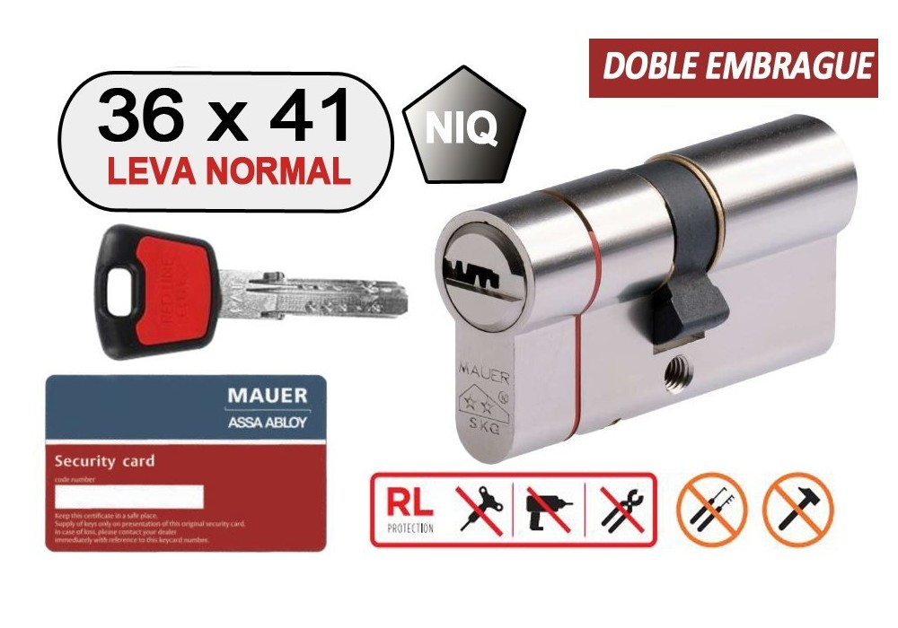 MAUER CILINDRO DOBLE EMBRAGUE ELITE 2 -RED LINE- 36X41 NIQ