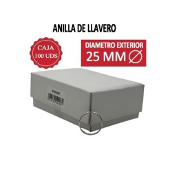 BASI ANILLAS LLAVERO 25MM (EXTERIOR) -CAJA 100 UDS-