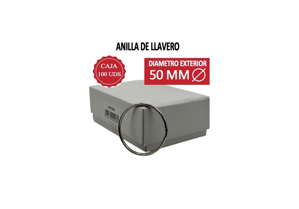 BASI ANILLAS LLAVERO 50MM (EXTERIOR) -CAJA 100 UDS-