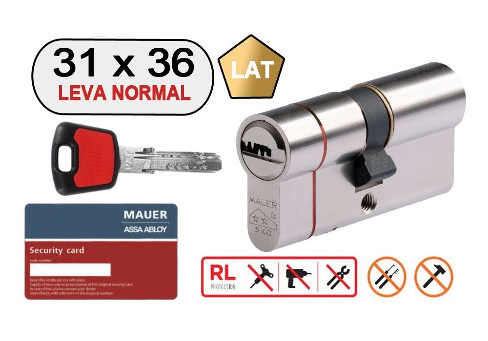 MAUER DOBLE CILINDRO ELITE 2 -RED LINE- 31X36 LAT