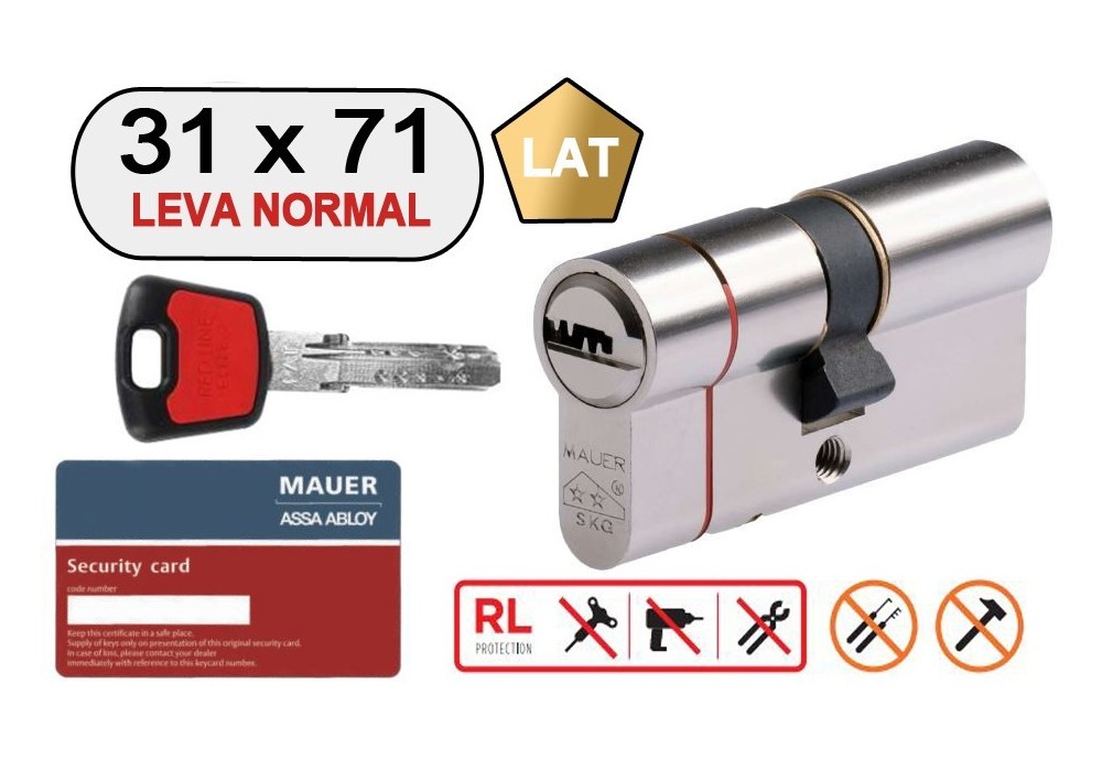 MAUER DOBLE CILINDRO ELITE 2 -RED LINE- 31X71 LAT