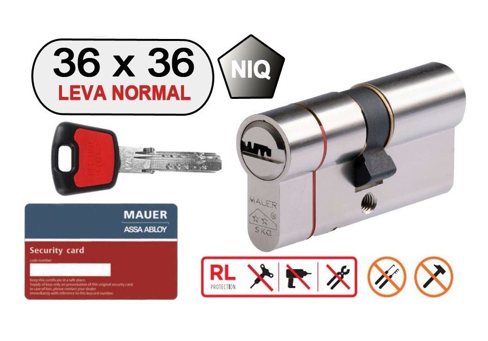 MAUER DOBLE CILINDRO ELITE 2 -RED LINE- 36X36 NIQ