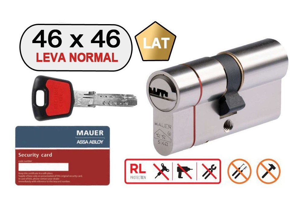 MAUER DOBLE CILINDRO ELITE 2 -RED LINE- 46X46 LAT