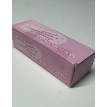TALONERAS CHAPA CAJA ROSA (12 PARES)