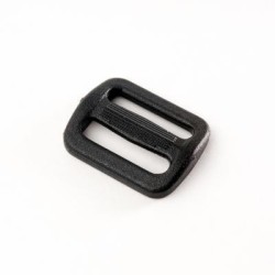 HEBILLA CORREDERA PLASTICO DOBLE NEGRO (UNIDAD)