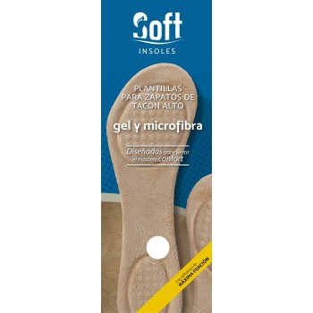 PLANTILLAS SOFT 3/4 GEL+ MICROFIBRA (PAR)