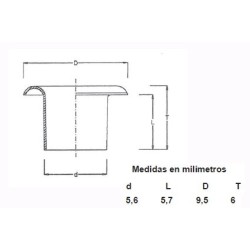 OJETES DE LATON 315/8 LGO CAJA (1000)