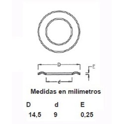 ARANDELAS LATON OJETE 315/17 (1000)