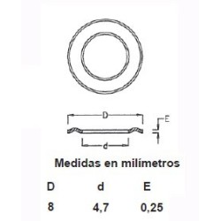 ARANDELAS LATON OJETE 315/2 (1000)