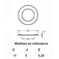 ARANDELAS LATON OJETE 315/8 (1000)