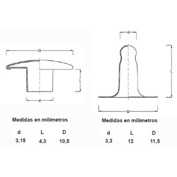 REMACHES TUBULARES (11-12) R-85 (PACK100)