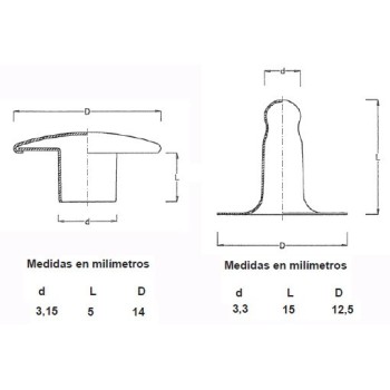 REMACHES TUBULARES (14-15) R-63 (PACK 50)