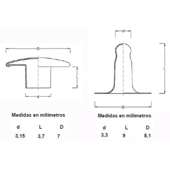 REMACHES TUBULARES (7-9) R-5 (PACK 100 UDS.)