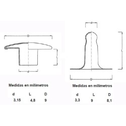 REMACHES TUBULARES (9-9) R-51 (PACK100)
