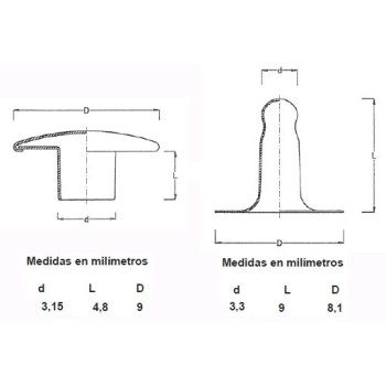 REMACHES TUBULARES (9-9) R-51 (PACK100)