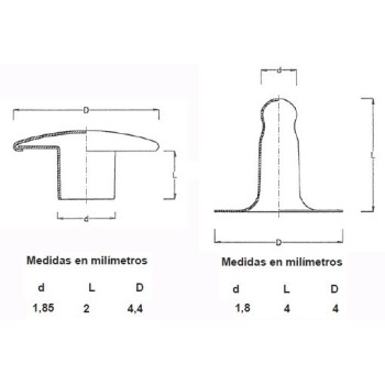 REMACHES TUBULARES HIERRO 54545 MINIATURA(1000 UDS)