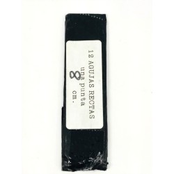 AGUJA RECTA PUNTA 8CM.R.H. (UNIDAD)