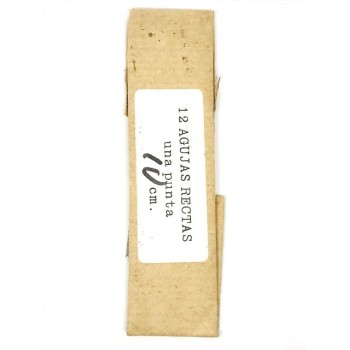 AGUJA RECTA PUNTA 10CM. R.H. (UNIDAD)