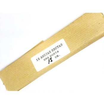 AGUJA RECTA PUNTA 15CM. R.H. (UNIDAD)