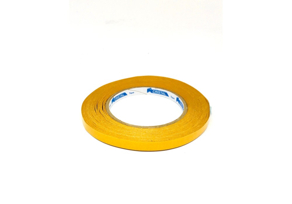CINTA ADHESIVA DOBLE CARA 9MM. (ROLLO)