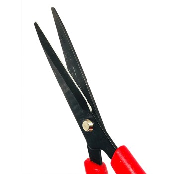 TIJERAS CORTA-PIEL MANGO ROJO