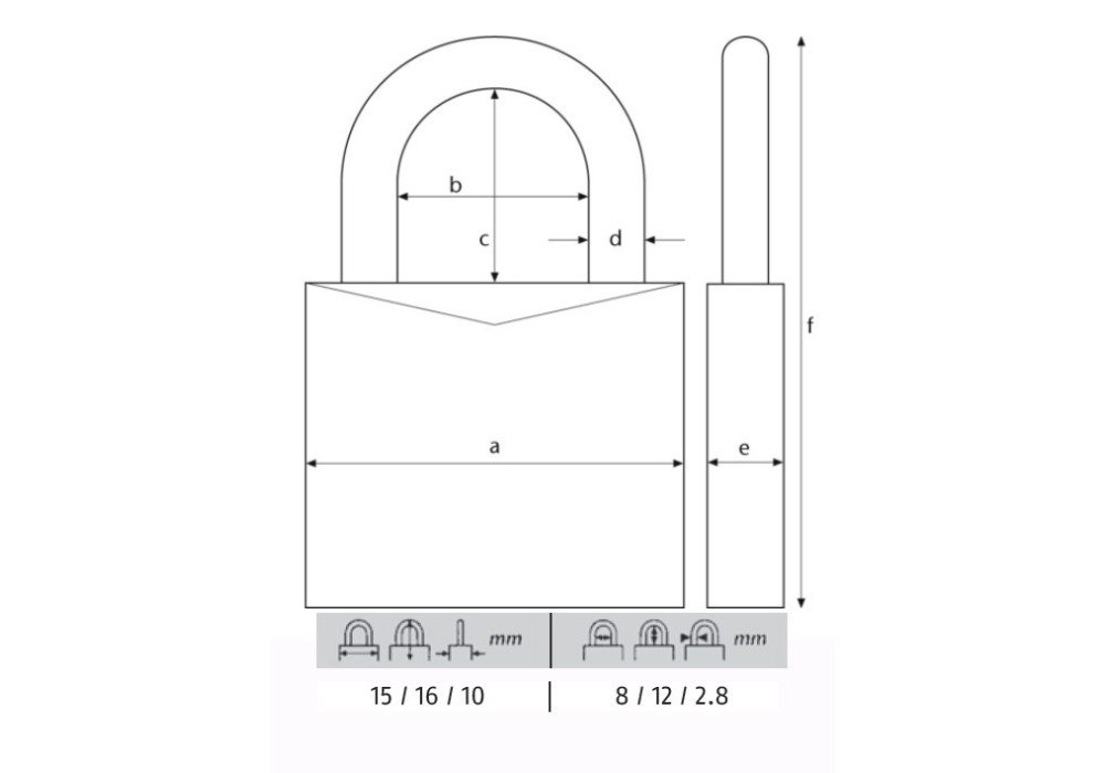ABUS CANDADO TITALIUM 15MM 54TI/15