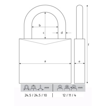 ABUS CANDADO TITALIUM 25MM. 54TI/25