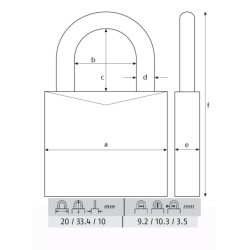 ABUS CANDADO 713/20MM.