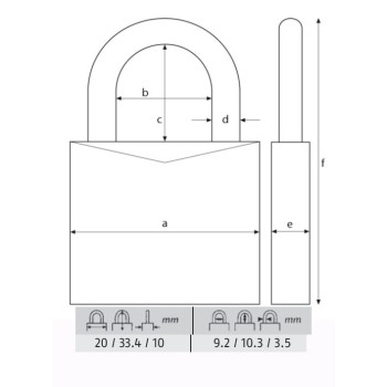 ABUS CANDADO 713/20MM.