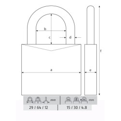 ABUS CANDADO 713/30HB30MM. ARCO L