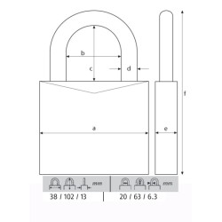 ABUS CANDADO 713/40HB63 ARCO XL
