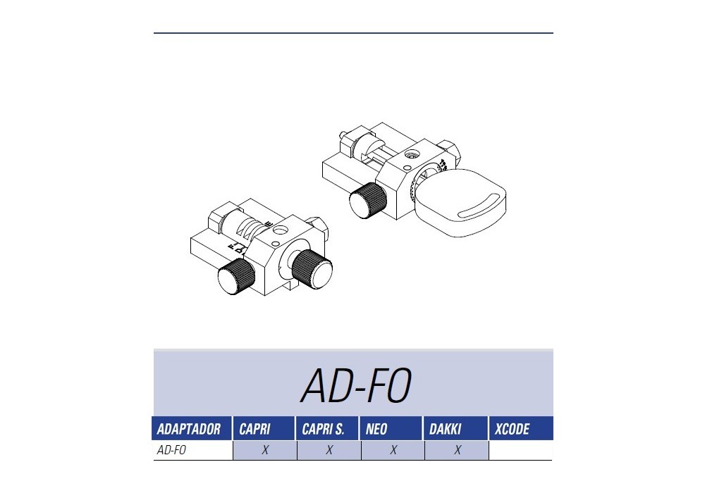 JMA AD-FO ADAPT. FO-6.P  AL/CO/DY/DK PARA MAQUINA PUNTOS