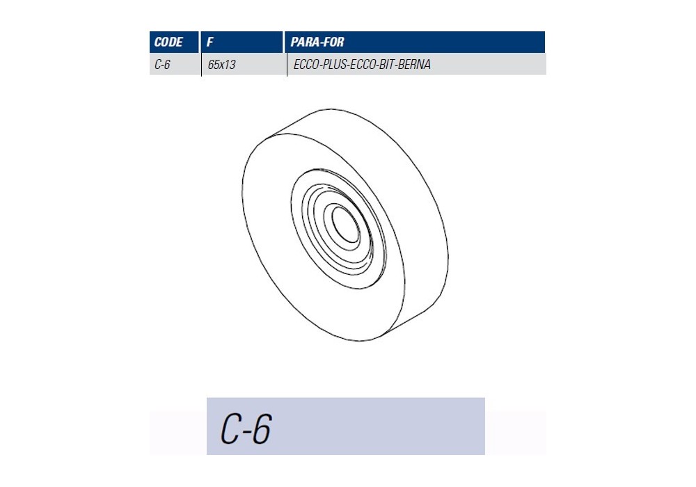 JMA CEPILLO MAQUINA C6 - 65X13  ECCO PLUS/BIT/BERNA