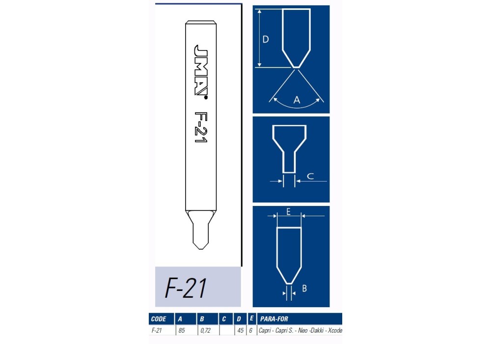 JMA FRESA MAQUINA LLAVES PUNTOS F-21