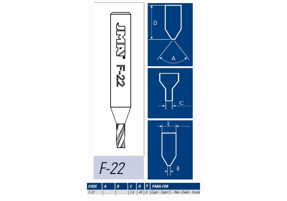 JMA FRESA MAQUINA LLAVES PUNTOS F-22