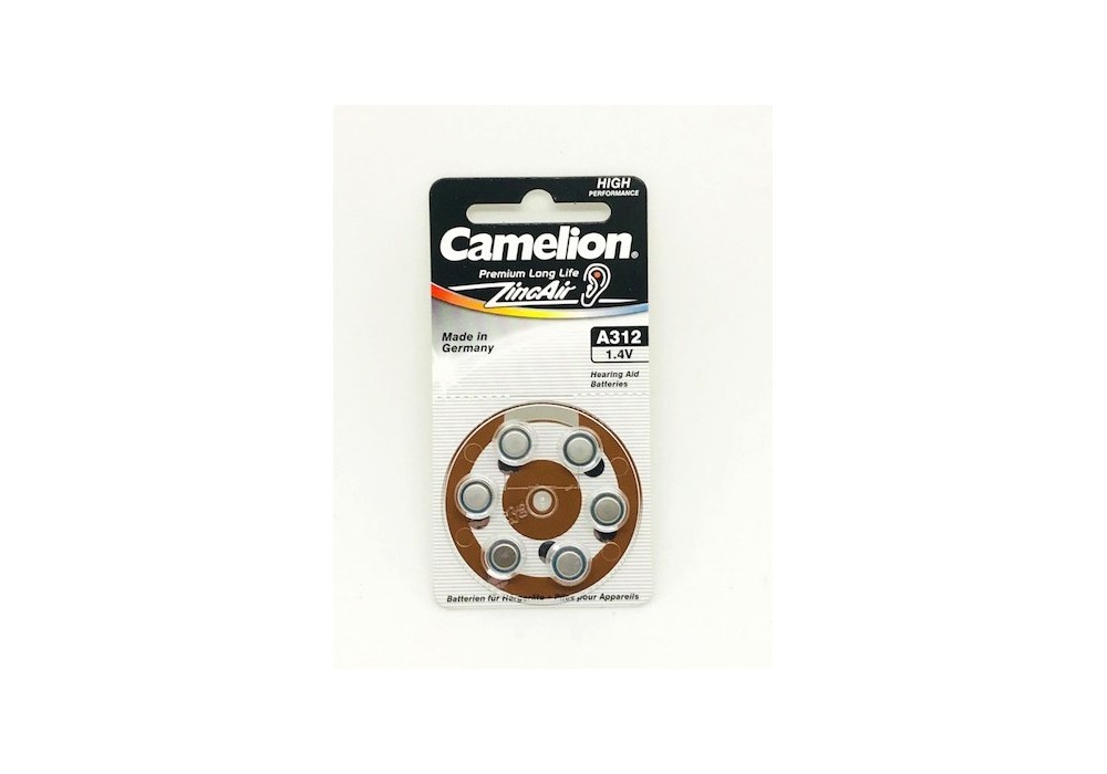 CAMELION PILA AUDIFONO -A312 - 1.4V (BLIS 6)